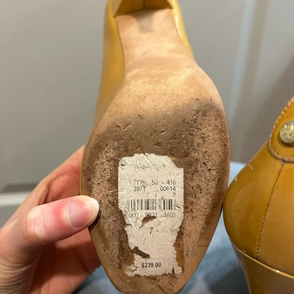 Stuart Weitzman Patent Leather Peep-Toe Heels - Picture 11 of 11